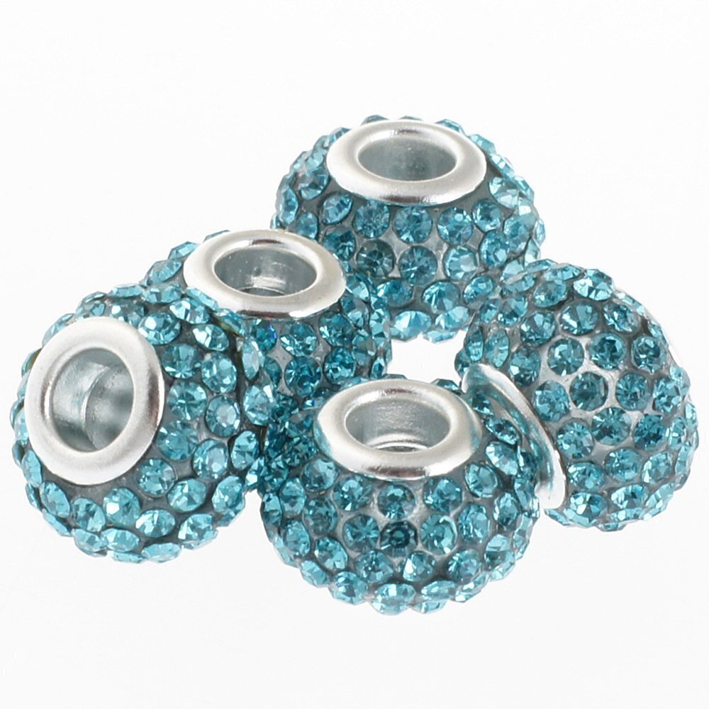 8765 Big Hole Large Czech Crystal Charm Beads fit European Charm Bracelet